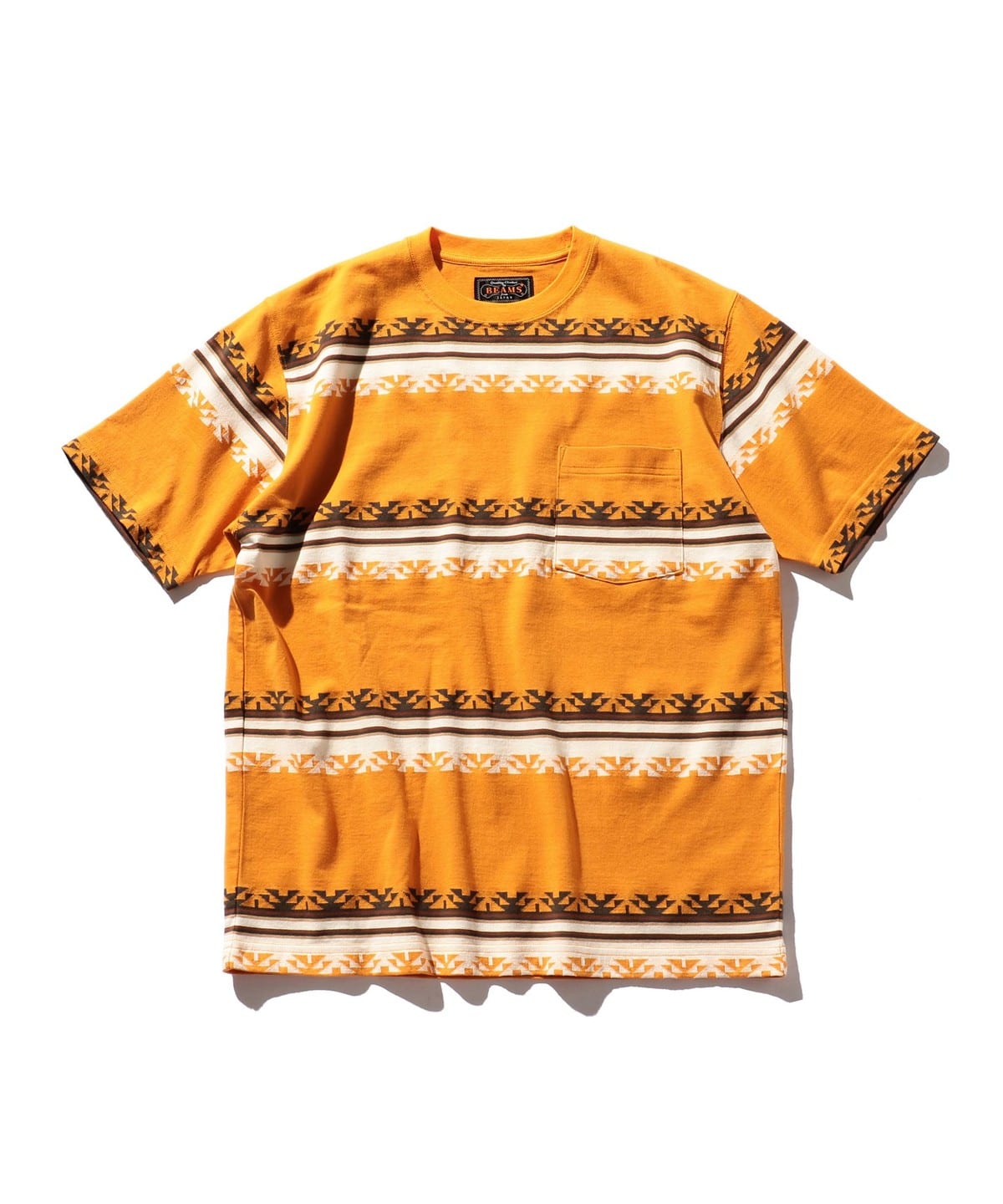 Pocket Tee Jacquard Stripe Tシャツ・カットソー MEN MUSTARD M Pocket Tee Jacquard Stripe Tシャツ・カットソー MEN MUSTARD M