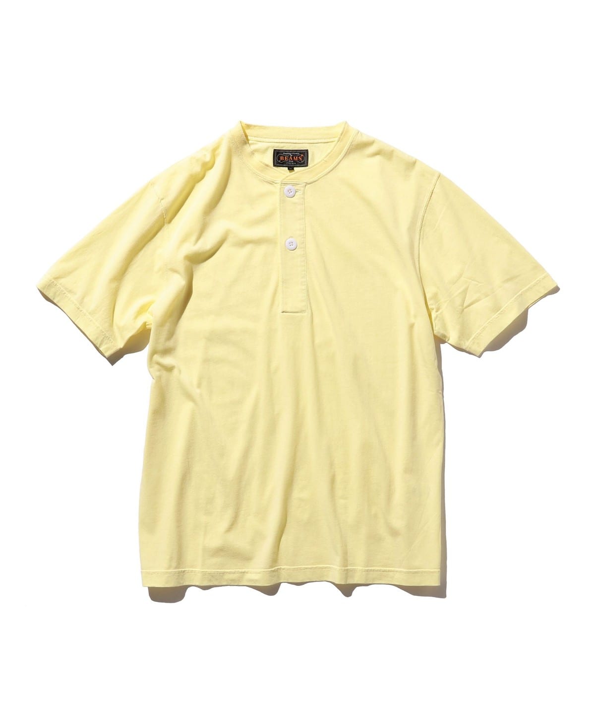 Henley-Neck Tee 30/- Tシャツ・カットソー MEN YELLOW S Henley-Neck Tee 30/- Tシャツ・カットソー MEN YELLOW S