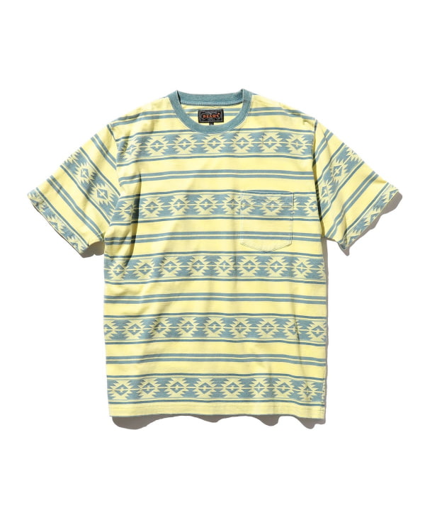 BEAMS PLUS（ビームス プラス）Pocket Tee Indigo Jacquard