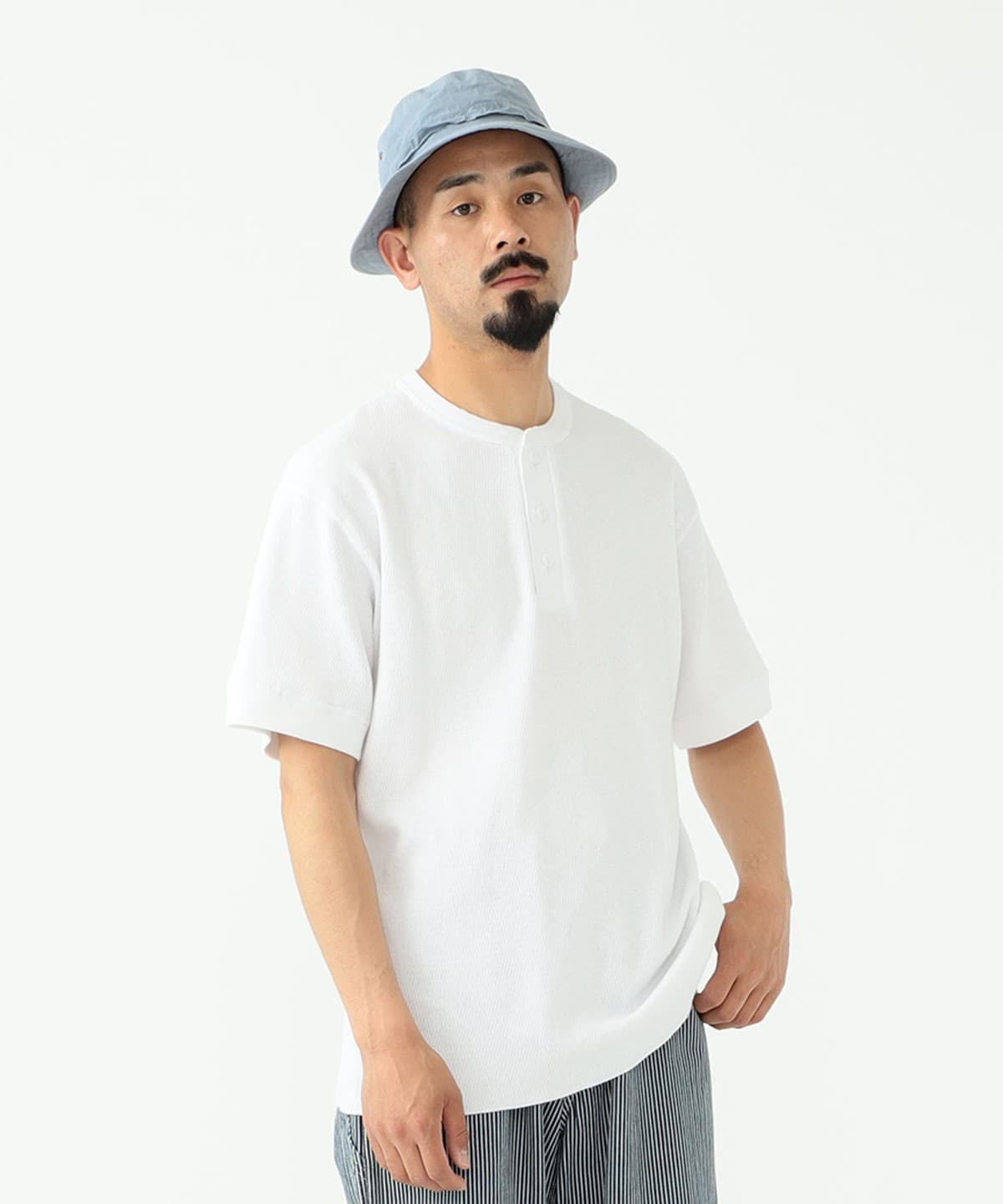 【別注】Healthknit ヘルスニット / Honeycomb Thermal Henry Neck T-shirt 24 Tシャツ・カットソー MEN WHITE XL 【別注】Healthknit ヘルスニット / Honeycomb Thermal Henry Neck T-shirt 24 Tシャツ・カットソー MEN WHITE XL