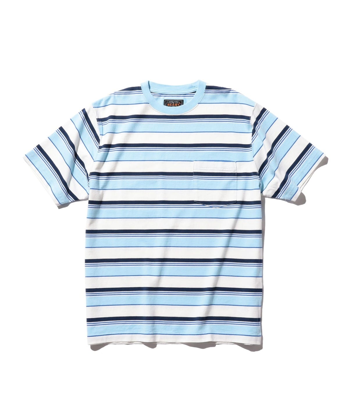 Pocket Tee Multi Stripe Tシャツ・カットソー MEN SAX L Pocket Tee Multi Stripe Tシャツ・カットソー MEN SAX L