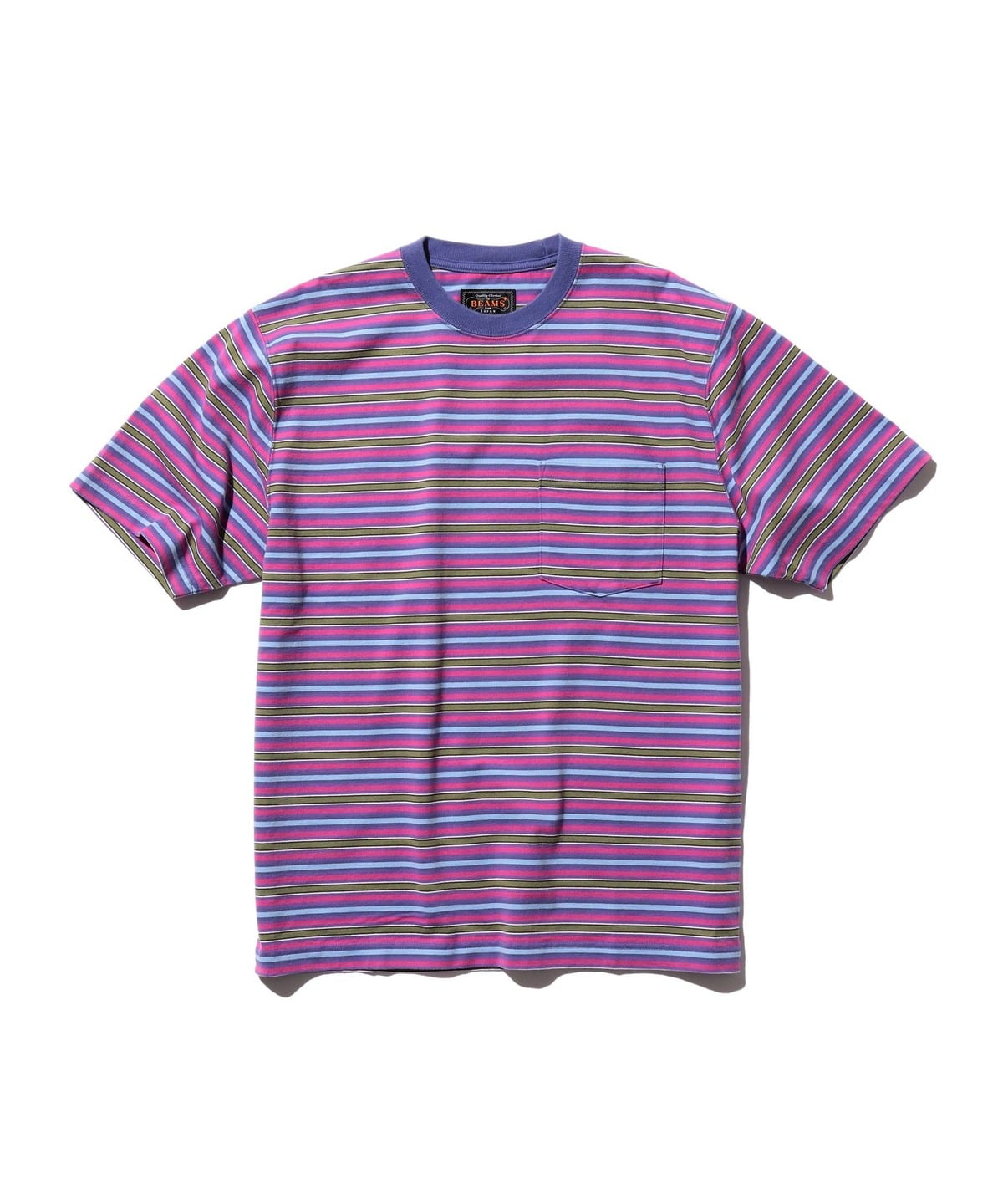 Pocket Tee Multi Stripe Tシャツ・カットソー MEN PURPLE M Pocket Tee Multi Stripe Tシャツ・カットソー MEN PURPLE M