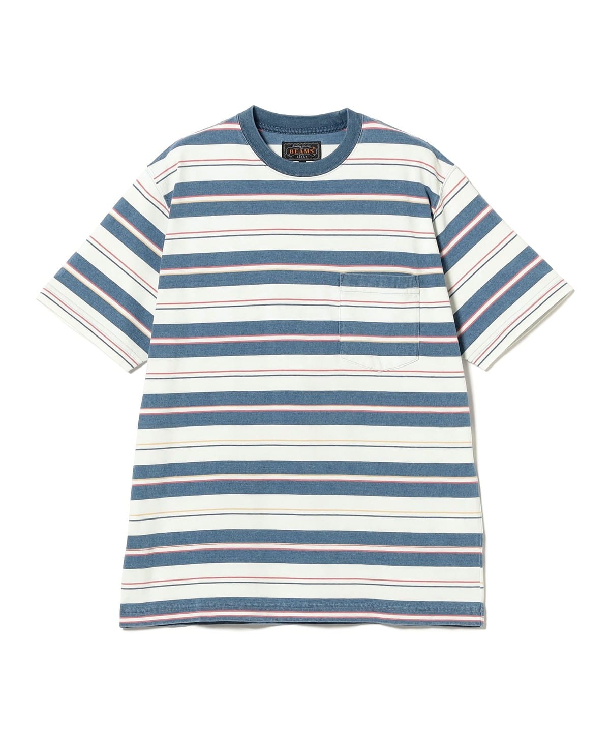 Pocket Tee Stripe Indigo Tシャツ・カットソー MEN SAX S Pocket Tee Stripe Indigo Tシャツ・カットソー MEN SAX S
