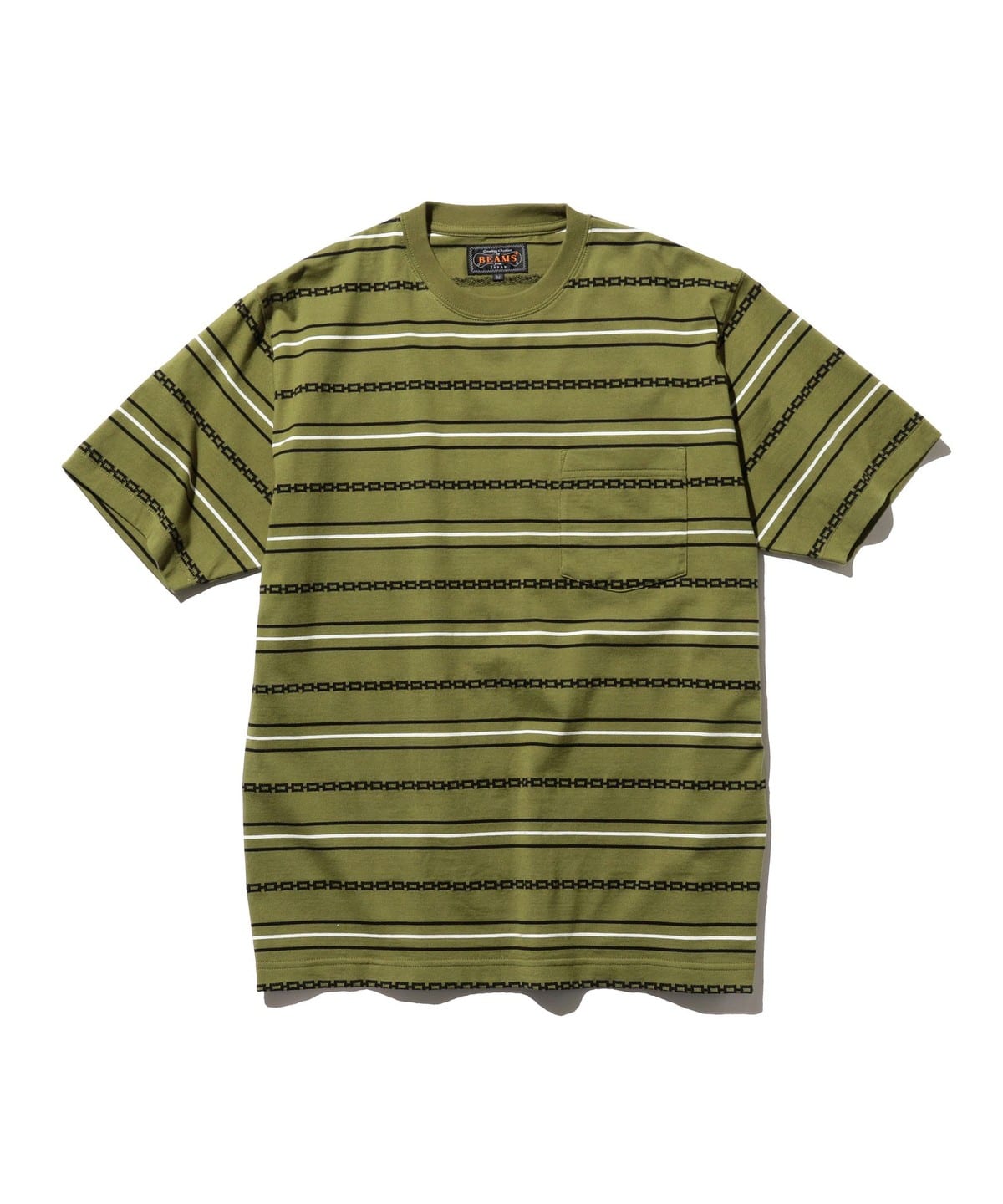 Pocket Tee Jacquard Stripe Tシャツ・カットソー MEN OLIVE XL Pocket Tee Jacquard Stripe Tシャツ・カットソー MEN OLIVE XL