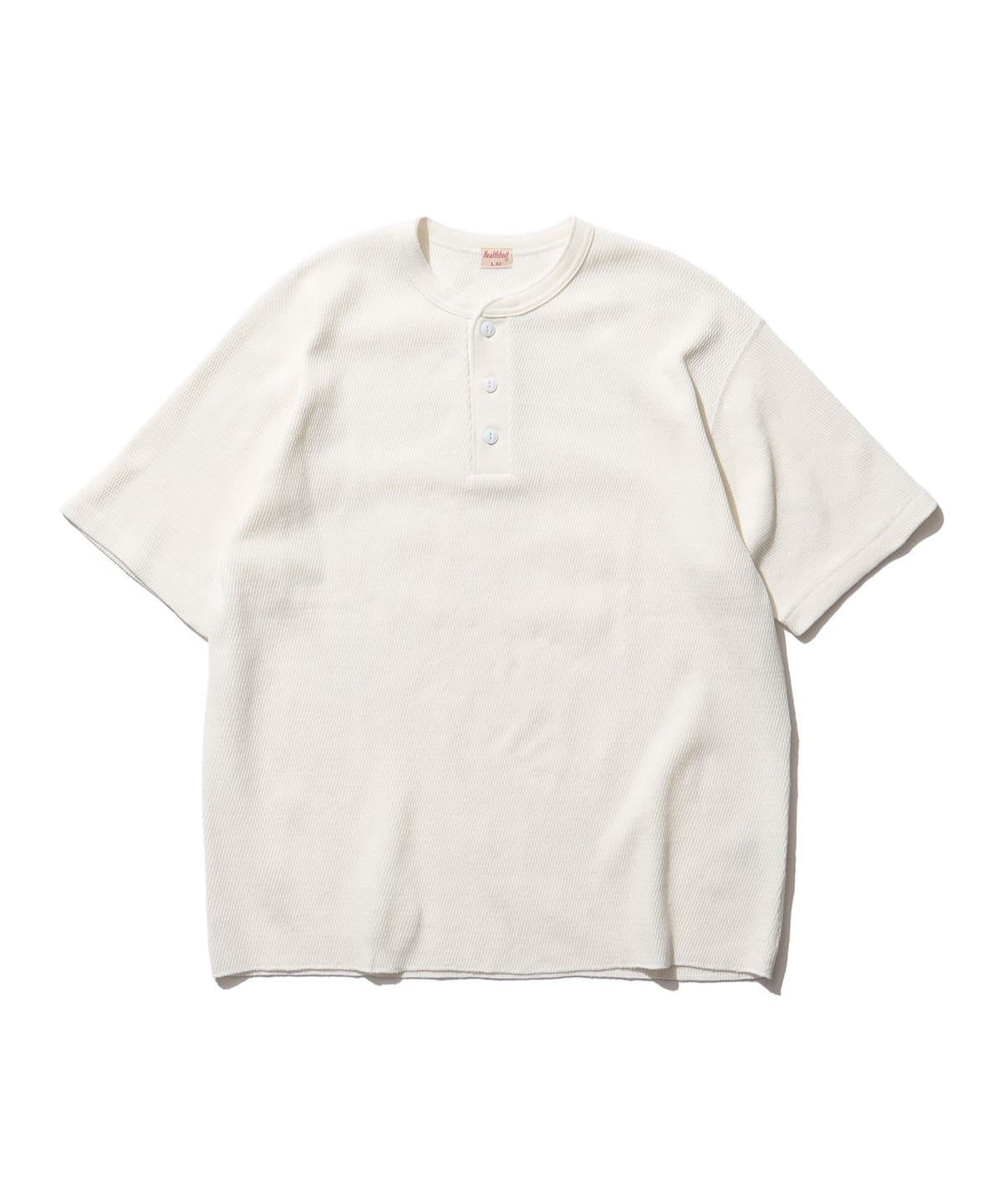 【別注】Healthknit ヘルスニット / Honeycomb Thermal Henry Neck T-shirt Tシャツ・カットソー MEN OFF WHT L 【別注】Healthknit ヘルスニット / Honeycomb Thermal Henry Neck T-shirt Tシャツ・カットソー MEN OFF WHT L