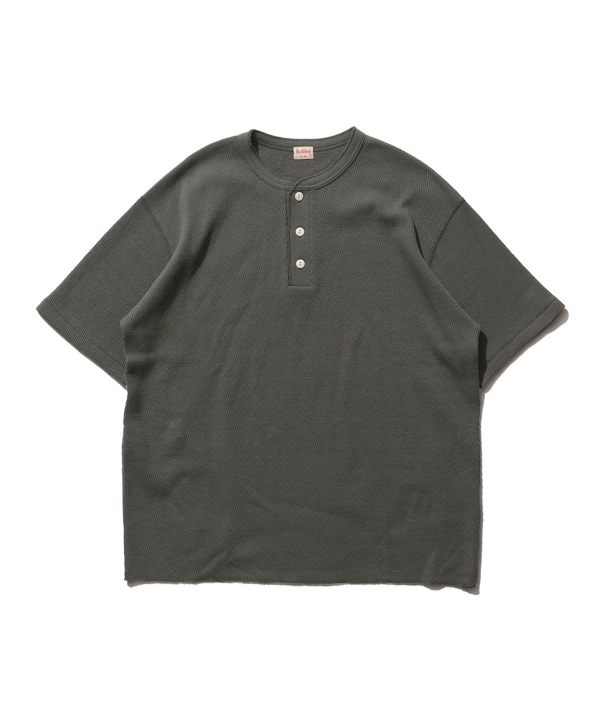 【別注】Healthknit ヘルスニット / Honeycomb Thermal Henry Neck T-shirt Tシャツ・カットソー MEN F. BLACK XL 【別注】Healthknit ヘルスニット / Honeycomb Thermal Henry Neck T-shirt Tシャツ・カットソー MEN F. BLACK XL