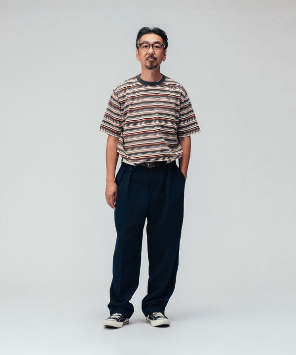 Pocket Tee Multi Stripe Tee Model：H 169cm Size：M