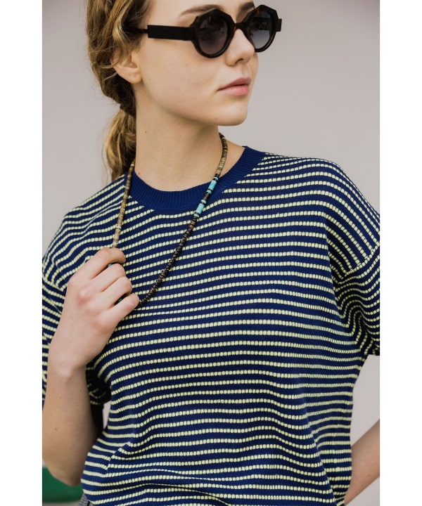 【8/6再値下げ】Knit Tee Dot Pattern Jacquard