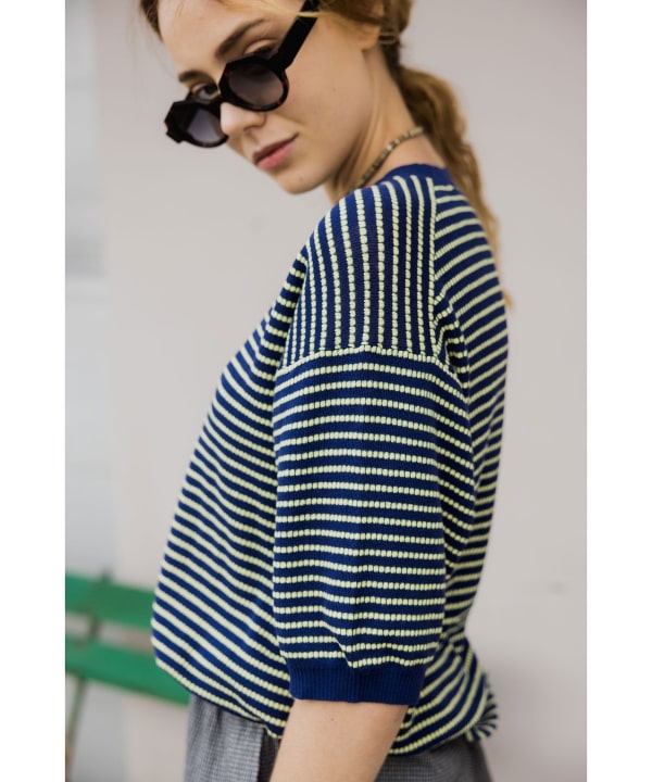 【8/6再値下げ】Knit Tee Dot Pattern Jacquard