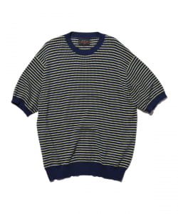 Knit Tee Dot Pattern Jacquard