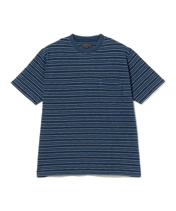 Pocket Tee Indigo Stripe