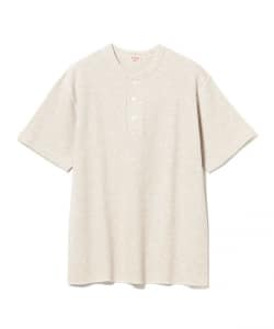 【別注】Healthknit / Honeycomb Thermal Henry Neck T-shirt