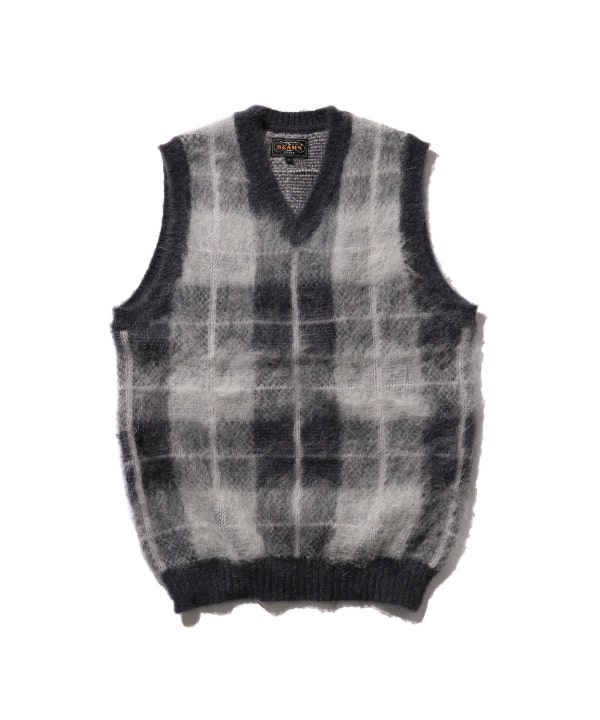 BEAMS PLUS BEAMS PLUS BEAMS PLUS check pullover knit vest (tops