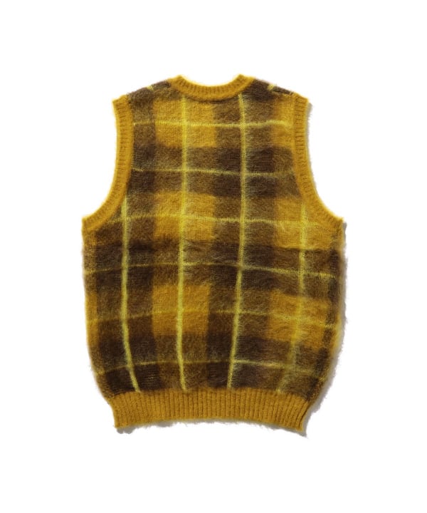 BEAMS PLUS BEAMS PLUS BEAMS PLUS check pullover knit vest (tops