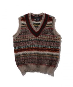 gim × BEAMS PLUS / 別注 Shaggy Fair Isle Cricket Vest