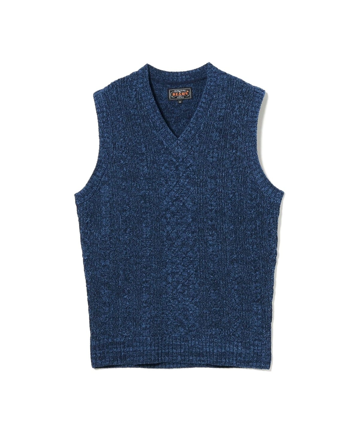 BEAMS PLUS（ビームス プラス）Alan Pattern Vest Cotton Polyester Indigo Dye（トップス ニット ・セーター）通販｜BEAMS