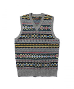 Knit Vest Fair isle Pattern