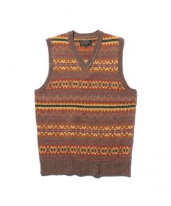 Knit Vest Fair isle Pattern