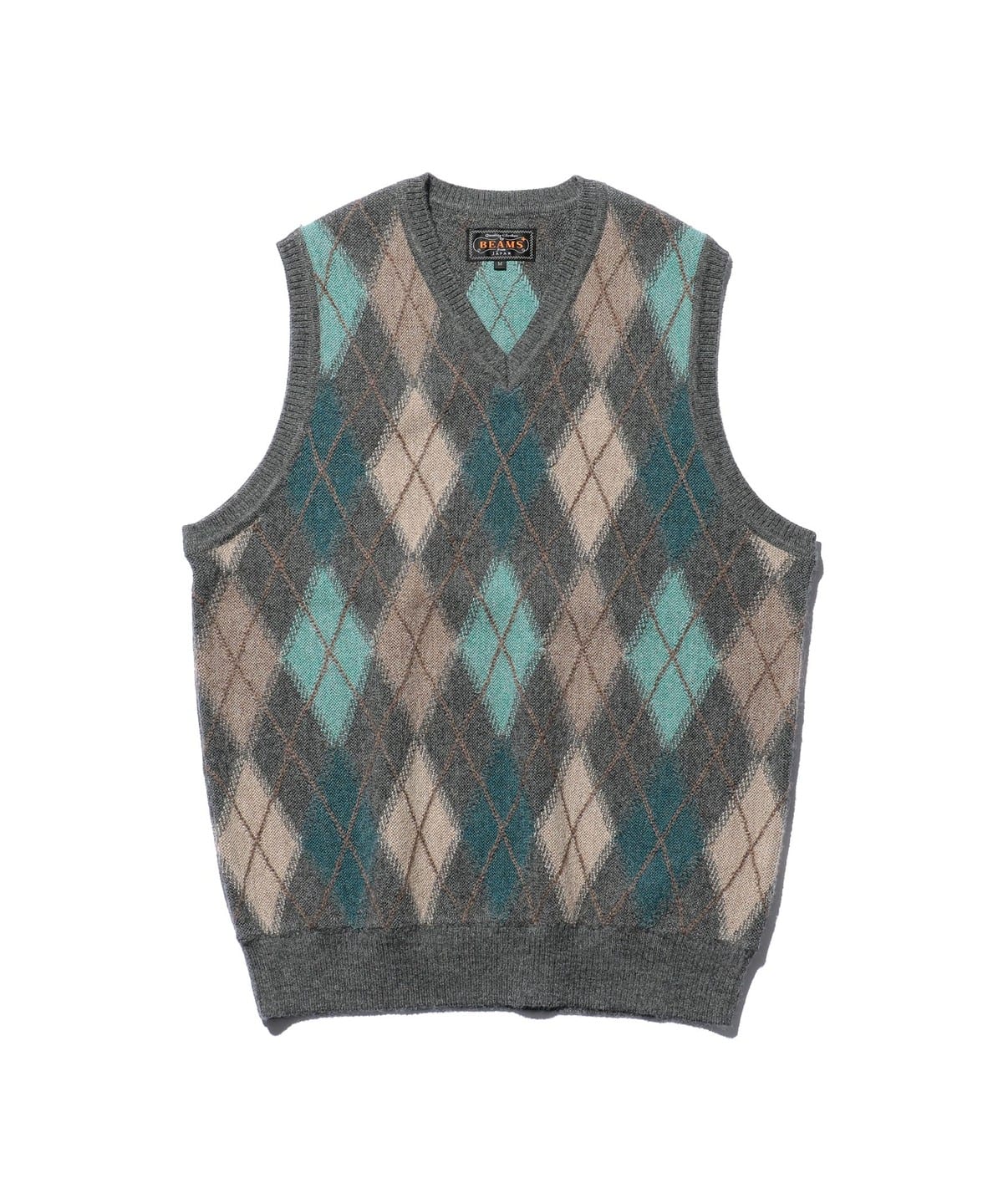 完売✨かぐれ kagure ペルーワイドニットベスト グレー ベージュ FREE 完売✨かぐれ kagure ペルーワイドニットベスト グレー ベージュ FREE