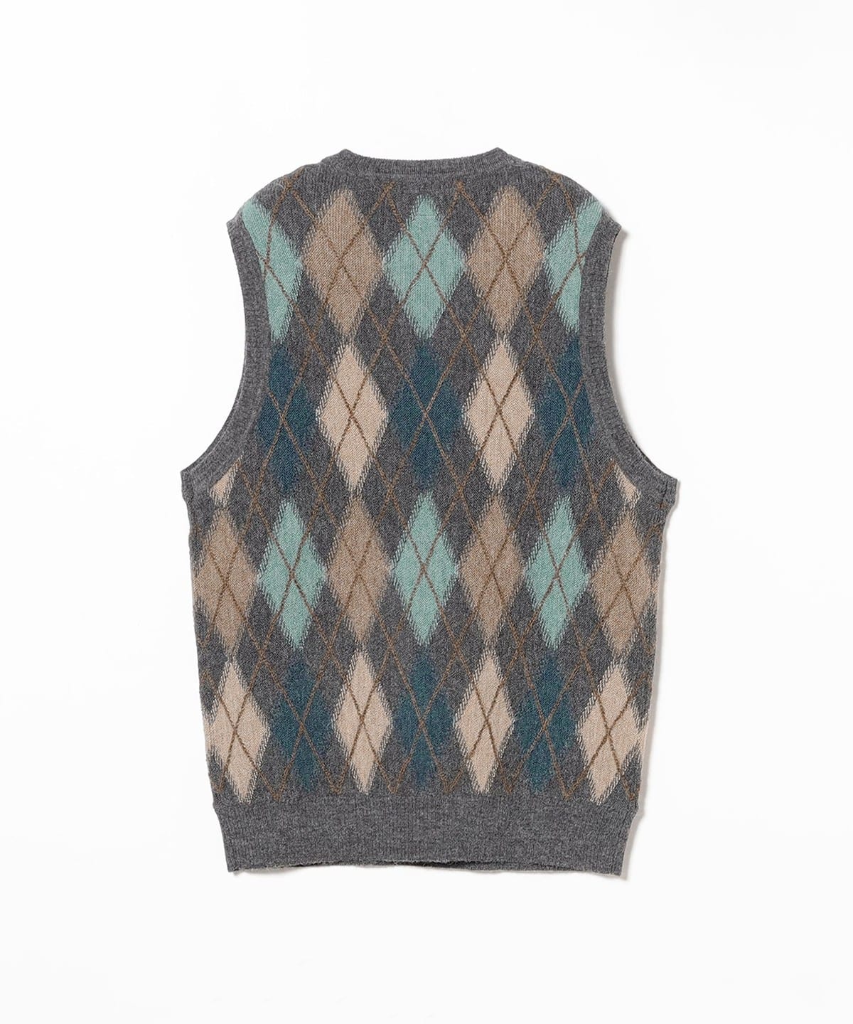BEAMS PLUS（ビームス プラス）Knit Vest Intarsia Argyle Pattern