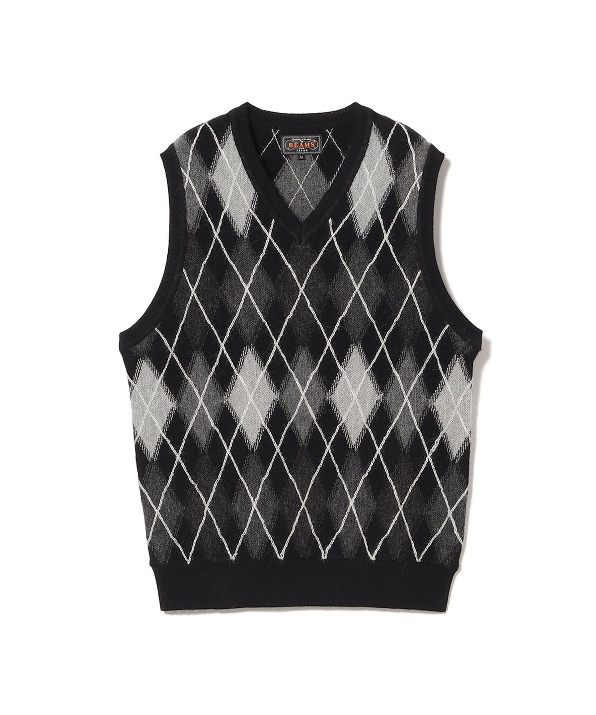 BEAMS PLUS（ビームス プラス）Knit Vest Intarsia Argyle Pattern