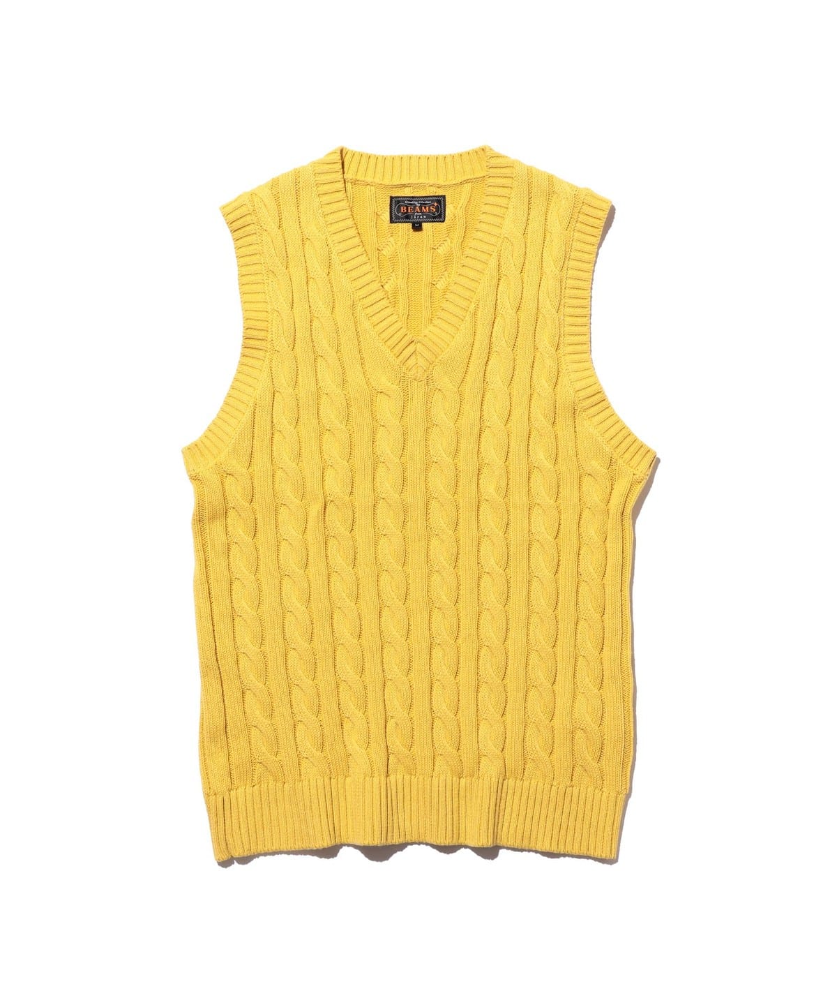 V-Neck Vest Cable �g�b�v�X MEN YELLOW S