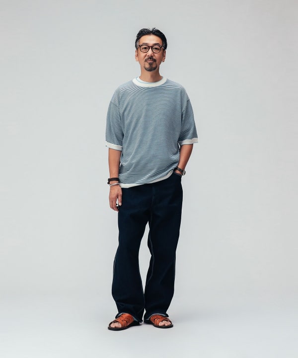 【別注】BATONER / KNIT TEE Model：H 169cm Size：2