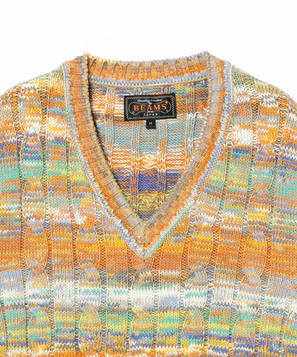Cable Knit Vest Kasuri