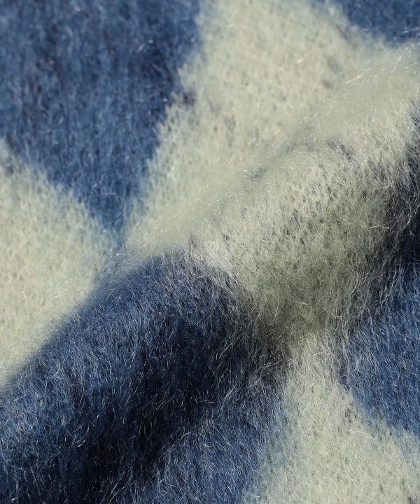 Mohair Argyle Knit Vest