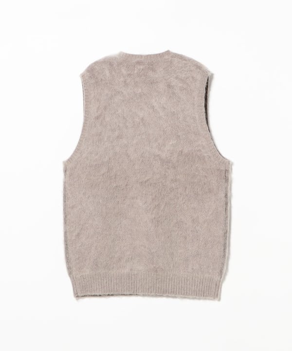 Mohair Argyle Knit Vest