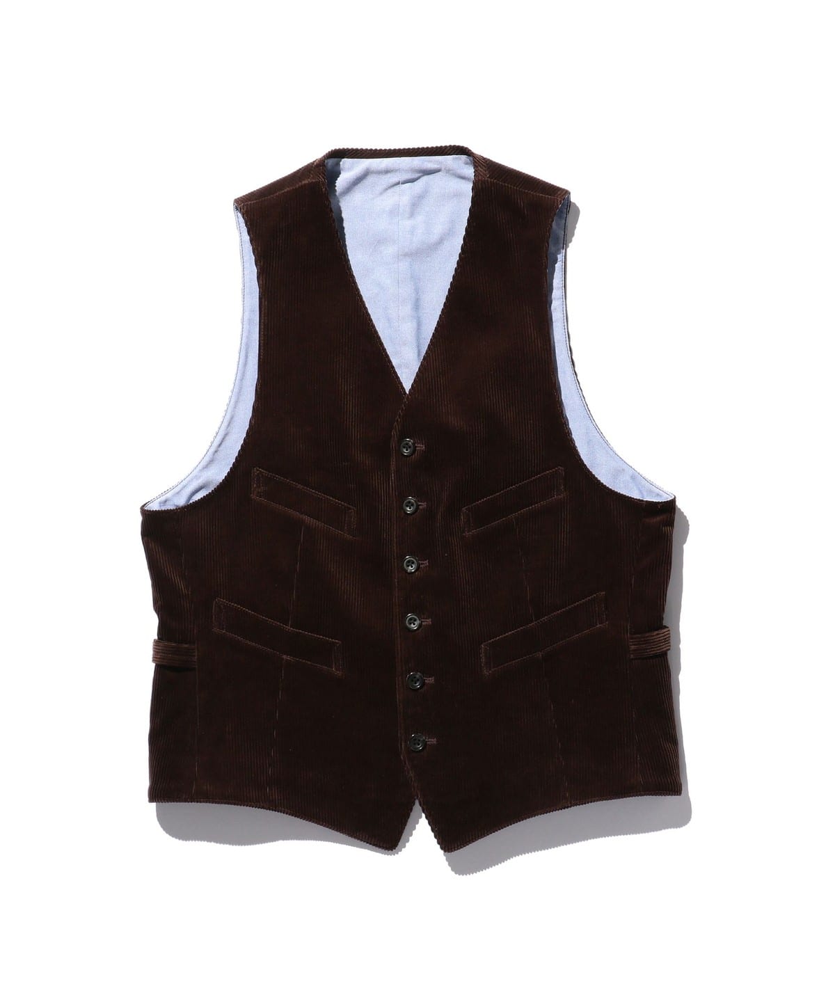 Waistcoat Corduroy トップス MEN D. BROWN XL Waistcoat Corduroy トップス MEN D. BROWN XL