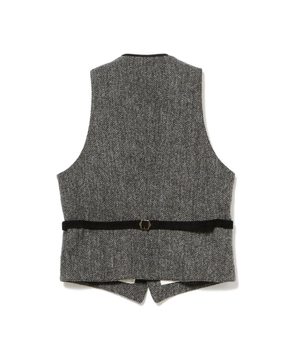 pois ポワ　ツイードベスト　tweed vest ブルー SLY ベスト ジレ GRAIN TWEED VEST-BE グレイン ツイード ビーイー
