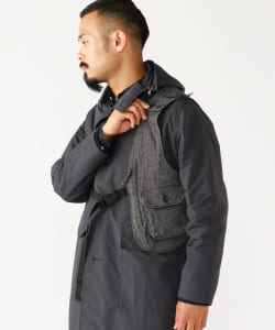 ▲ENGINEERED GARMENTS / SHOULDER VEST Grey Poly Wool Herringbone