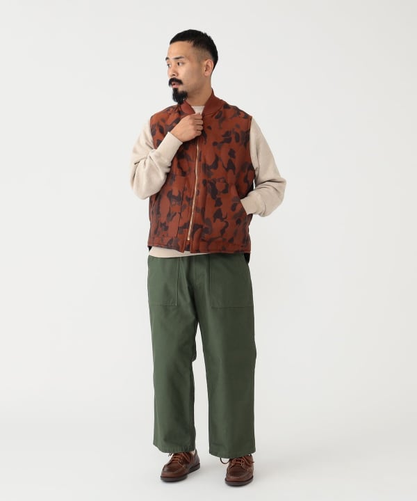 BEAMS PLUS Reversible WORK Puff Vest Camo Jacquard / Camo