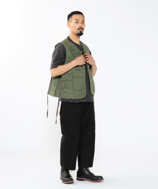 BEAMS PLUS Reversible WORK Puff Vest Camo Jacquard / Camo