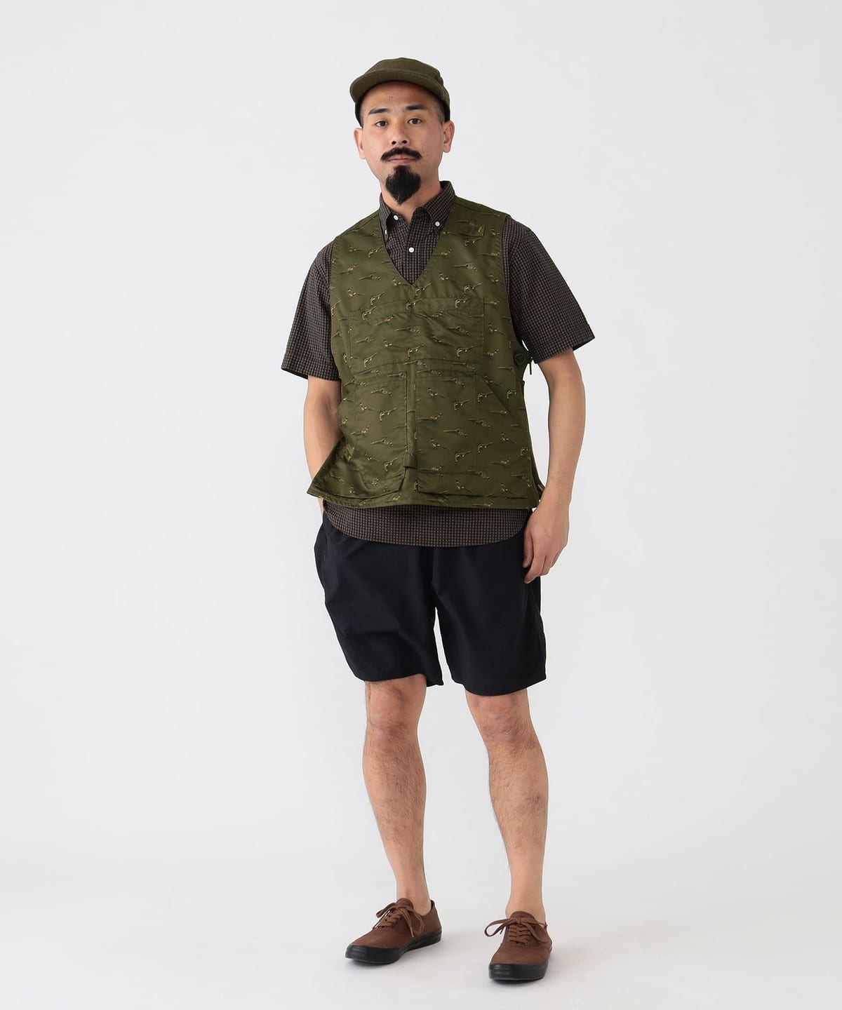 BEAMS PLUS(ビームス プラス)Adventure Vest Polyester Animal Print BEAMS PLUS(ビームス プラス)Adventure Vest Polyester Animal Print