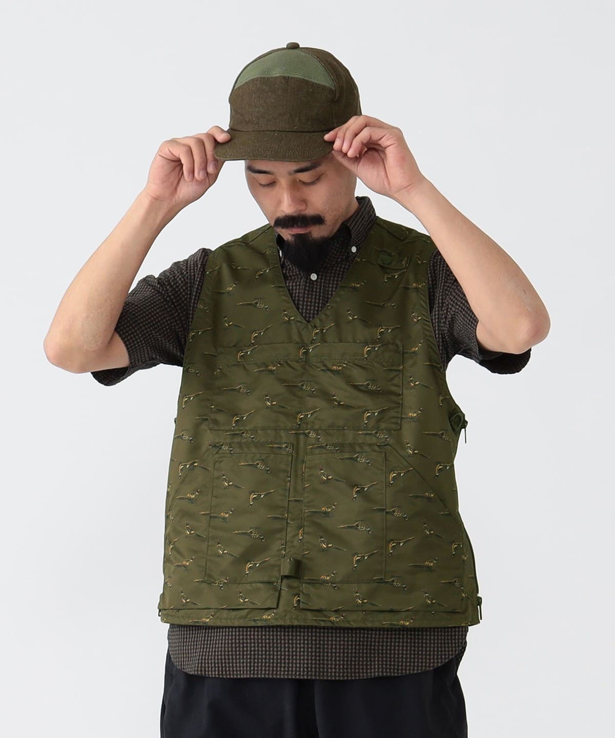 BEAMS PLUS(ビームス プラス)Adventure Vest Polyester Animal Print BEAMS PLUS(ビームス プラス)Adventure Vest Polyester Animal Print