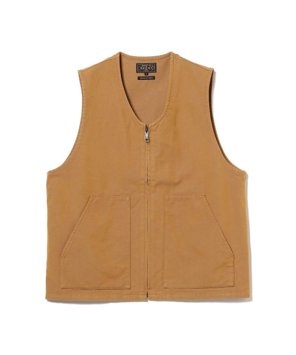 BEAMS PLUS（ビームス プラス）BEAMS PLUS / WORK Zip Vest Canvas 