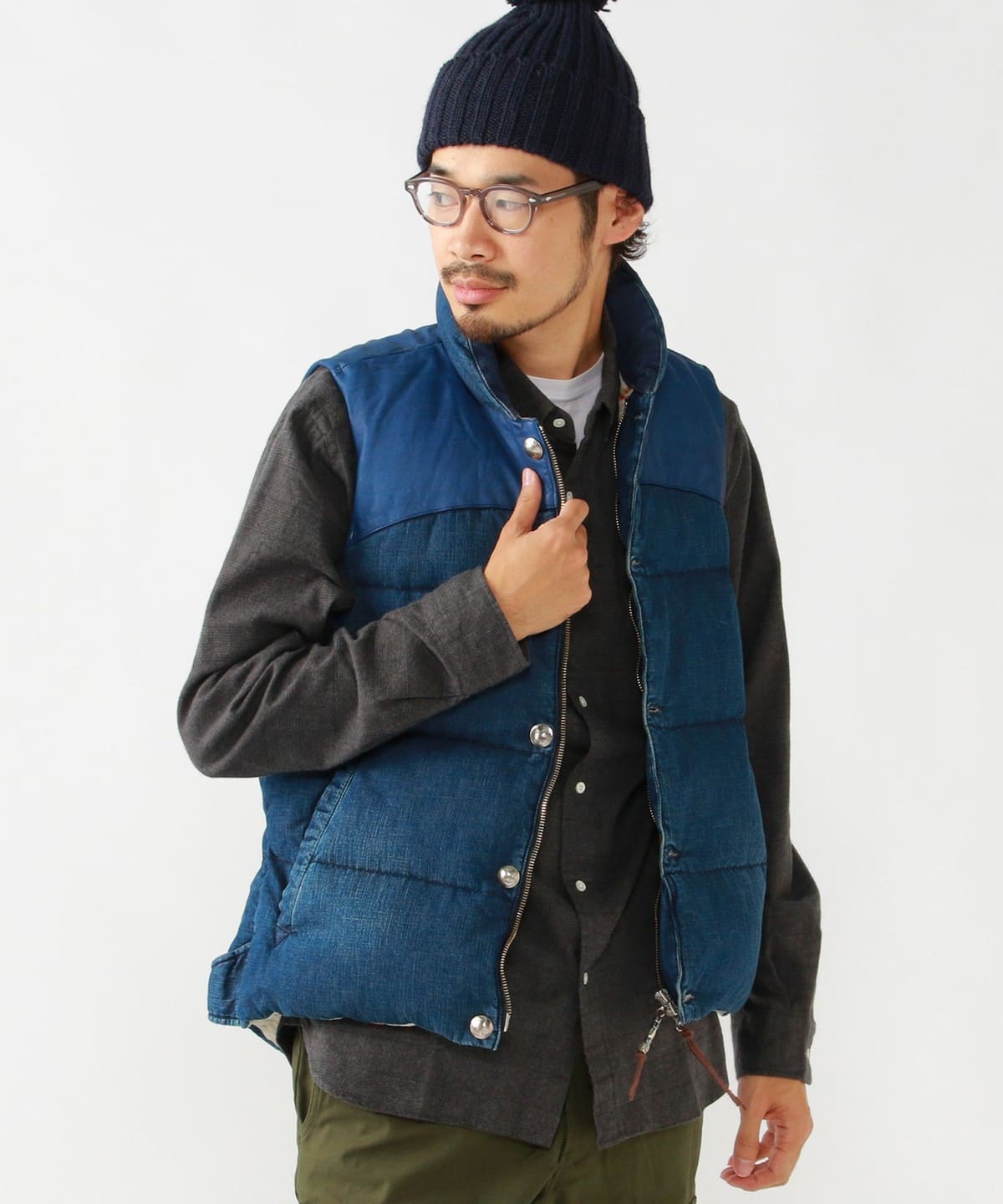 REMI RELIEF × BEAMS PLUS / Special order Denim Down Vest