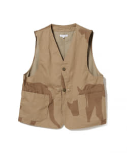 ▲ENGINEERED GARMENTS / UPLAND VEST - ANIMAL PRINT COTTON FLAT TWILL