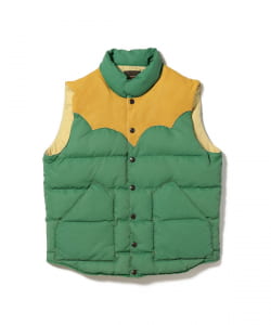 ▲RRL / Leather-Yoke Quilted Gilet