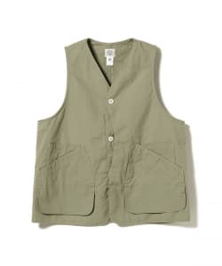 POST OVERALLS / DEE Vest : hemp/cotton poplin sage