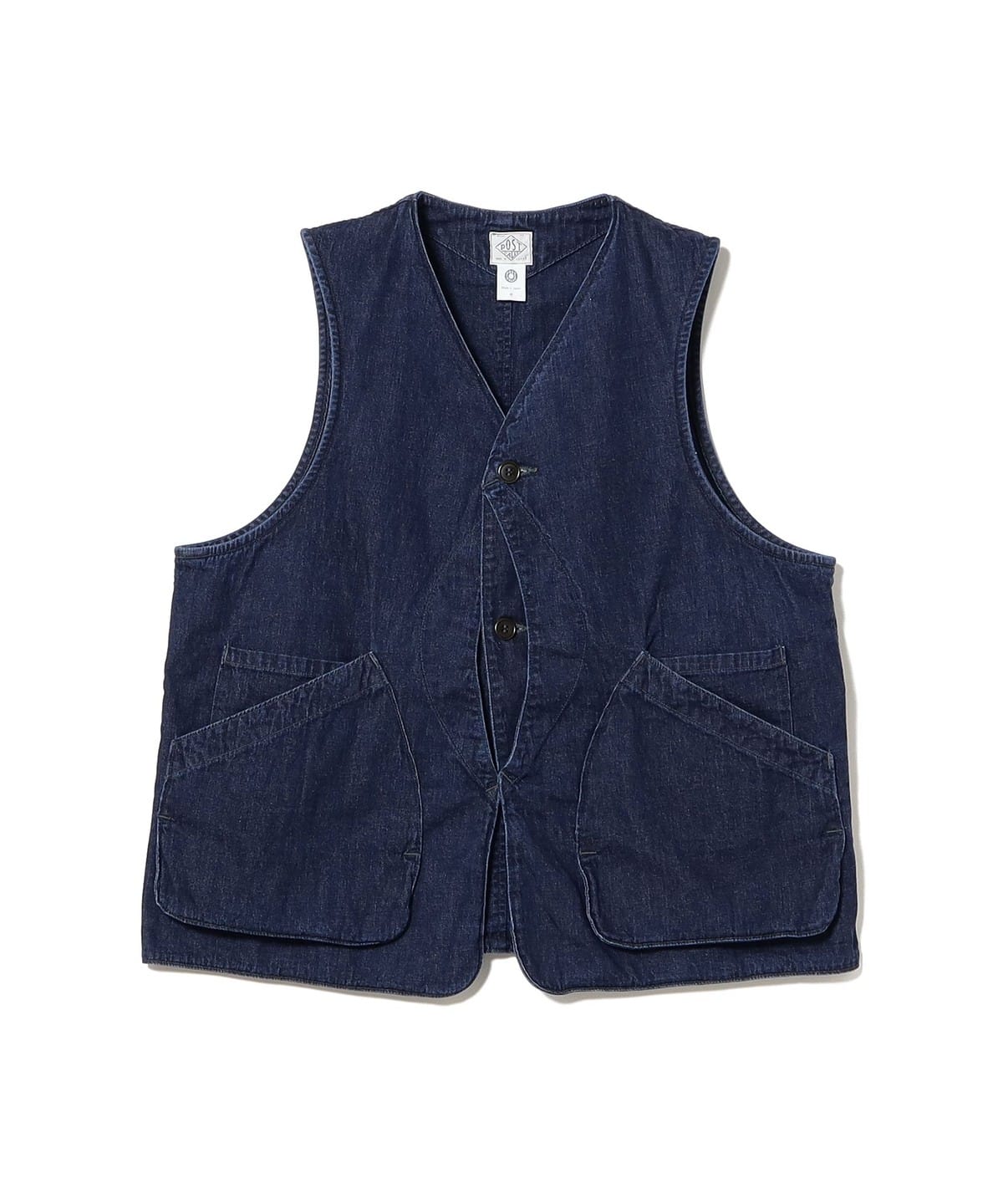 POST OVERALLS ポストオーバーオールズ / #3503-8DI DEE Vest 2: 8oz. Denim indigo deep wash トップス MEN indigo deep wash M POST OVERALLS ポストオーバーオールズ / #3503-8DI DEE Vest 2: 8oz. Denim indigo deep wash トップス MEN indigo deep wash M