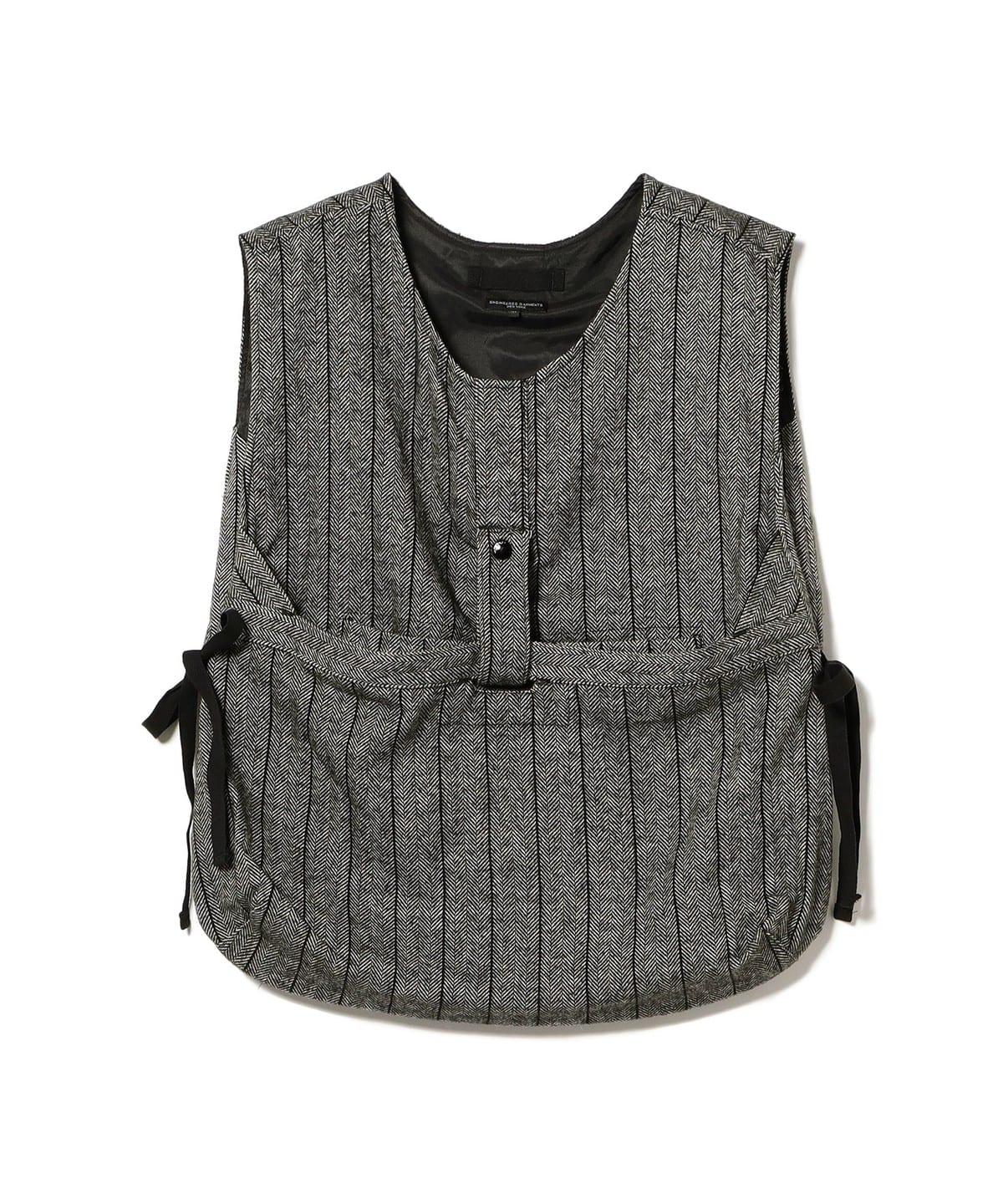 ENGINEERED GARMENTS エンジニアド ガーメンツ / NEWSBOY VEST - WOOL STRIPED HB トップス MEN A-Dk. Grey S
