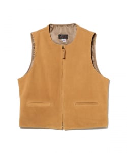 Zip Vest Suede Leather