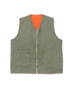 NIGEL CABOURN / QUILTING DECK VEST REVERSIBLE - RIPSTOP