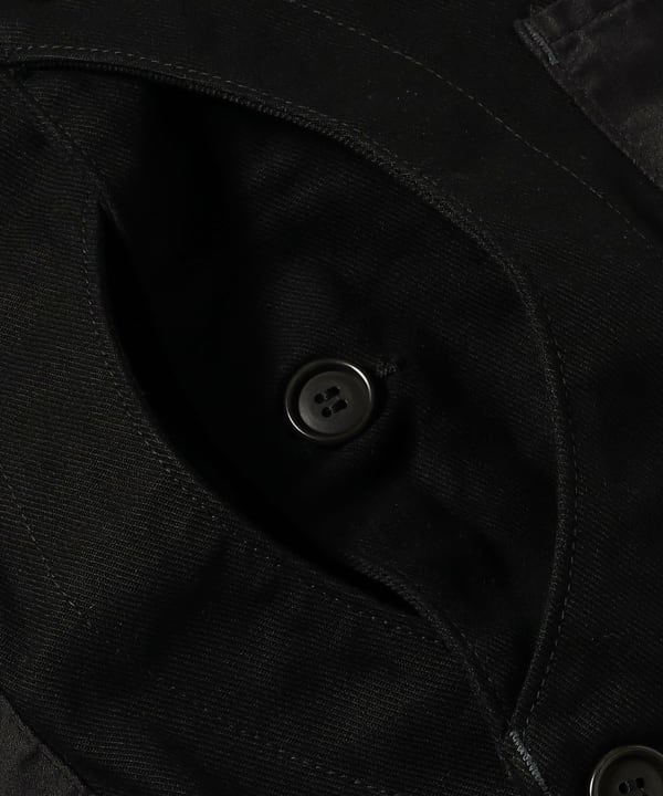 POST OVERALLS / #3504-CSB Royal Moody : cotton serge combo black