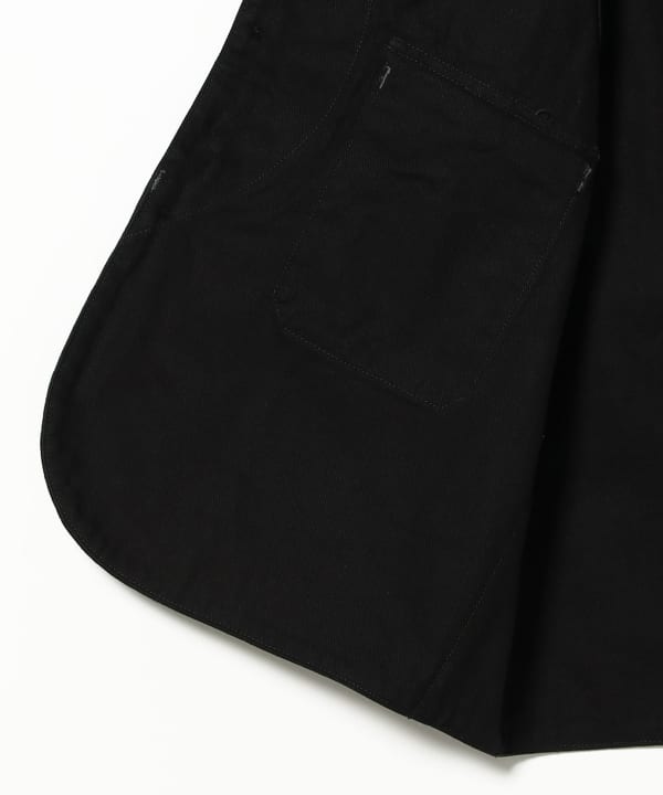 POST OVERALLS / #3504-CSB Royal Moody : cotton serge combo black