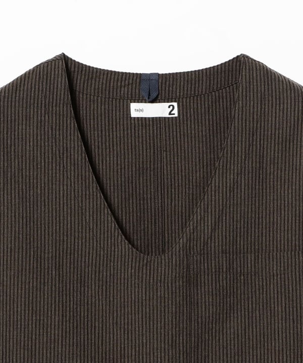 ts(s) / Artisan Vest - Seersucker Stripe Cotton*Wool Cloth