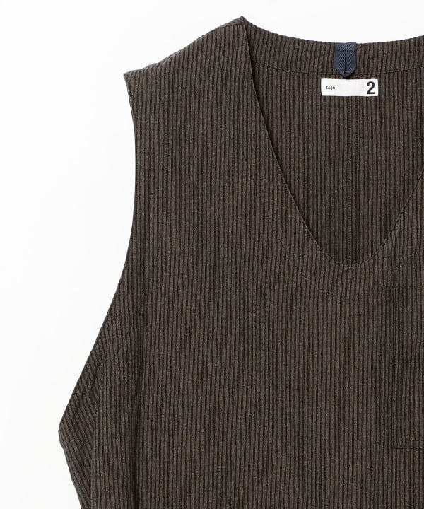 ts(s) / Artisan Vest - Seersucker Stripe Cotton*Wool Cloth